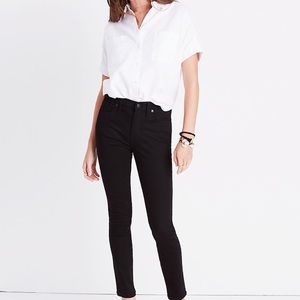 Madewell 9” Mid-Rise Skinny Jeans in Stay Black